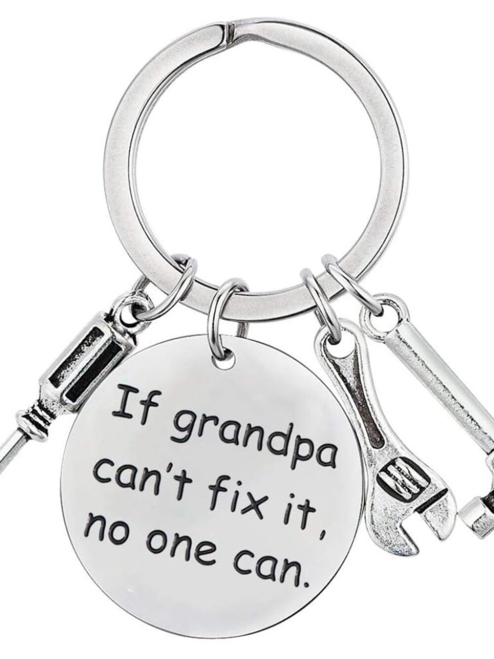 Father's Day Keychain for Grandpa, If Grandpa Can't Fix It No One Can, Christmas
